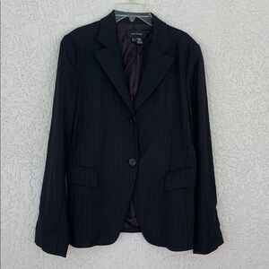 Zara woman  Charcoal Pinstripe Blazer wool blend size 8